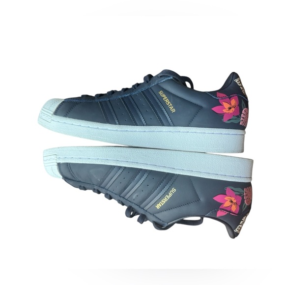 Adidas Superstar Black Floral Sneakers - Picture 8 of 8